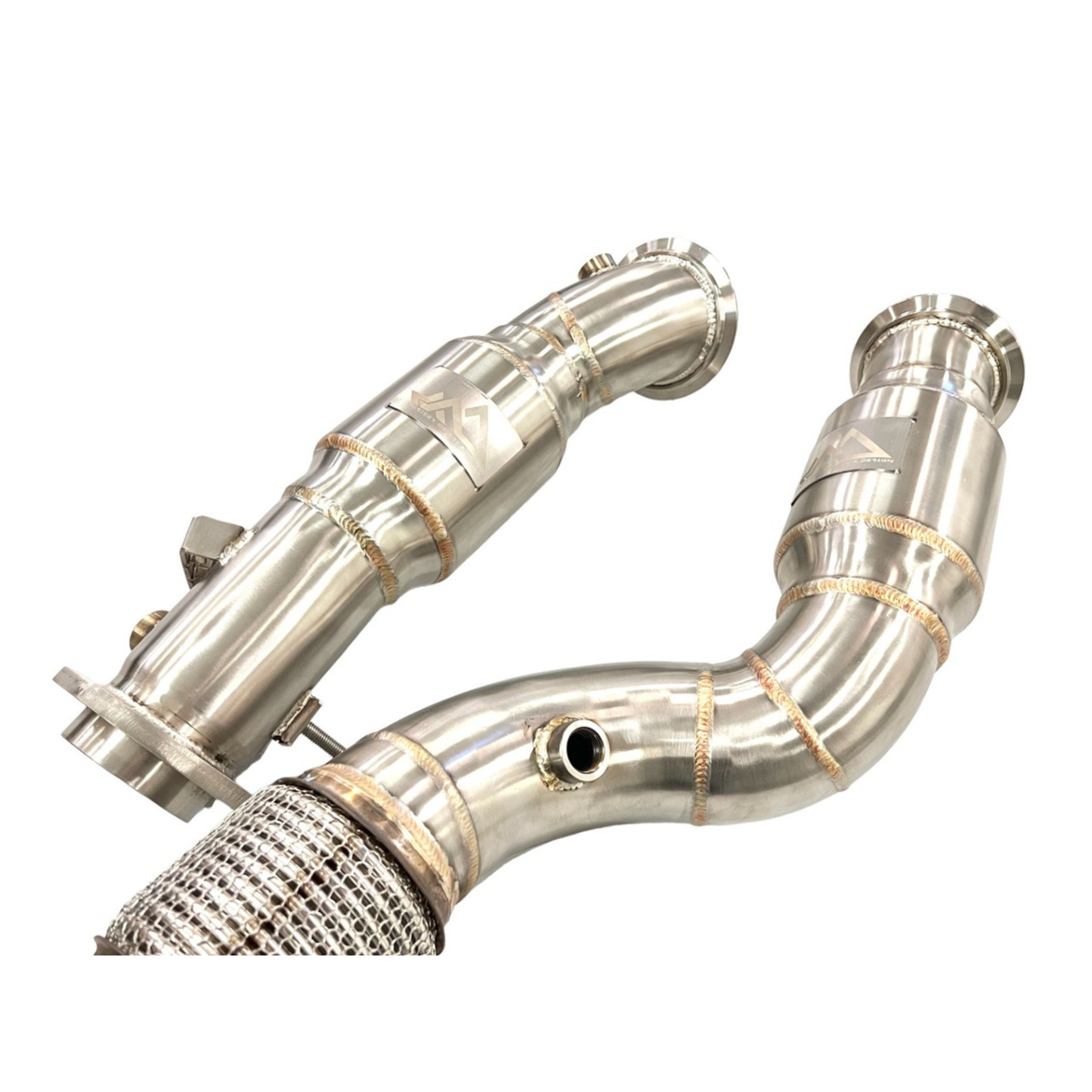 MAD_BMW_M2C_M3_M4_S58_Resonated_Downpipes_W_Flex_Section_3