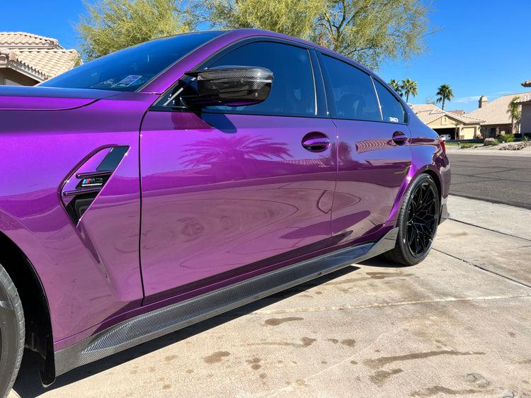 BMW M3 G80/G81 MP STYLE DRY CARBON FIBER SIDE SKIRTS-DARKTRACE DESIGN-DARKTRACE DESIGN