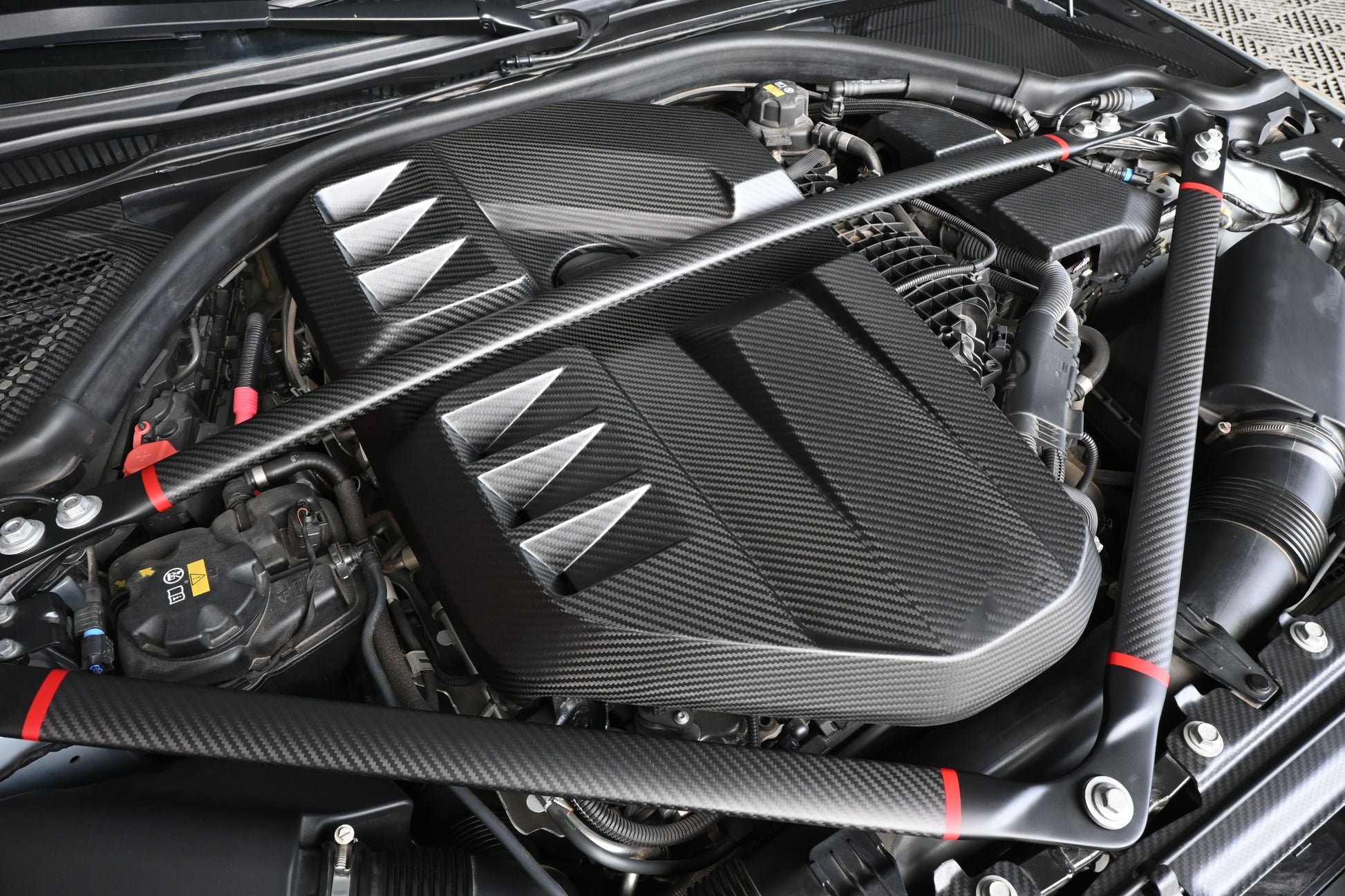 BMW M3/M4 G80/G81/G82/G83 DRY CARBON FIBER TOP ENGINE BALANCE BAR-DARKTRACE DESIGN-DARKTRACE DESIGN