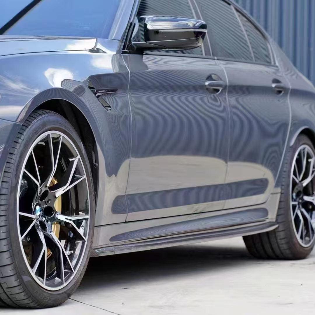 BMW M5 F90 3D STYLE DRY CARBON FIBER SIDE SKIRTS-DARKTRACE DESIGN-DARKTRACE DESIGN