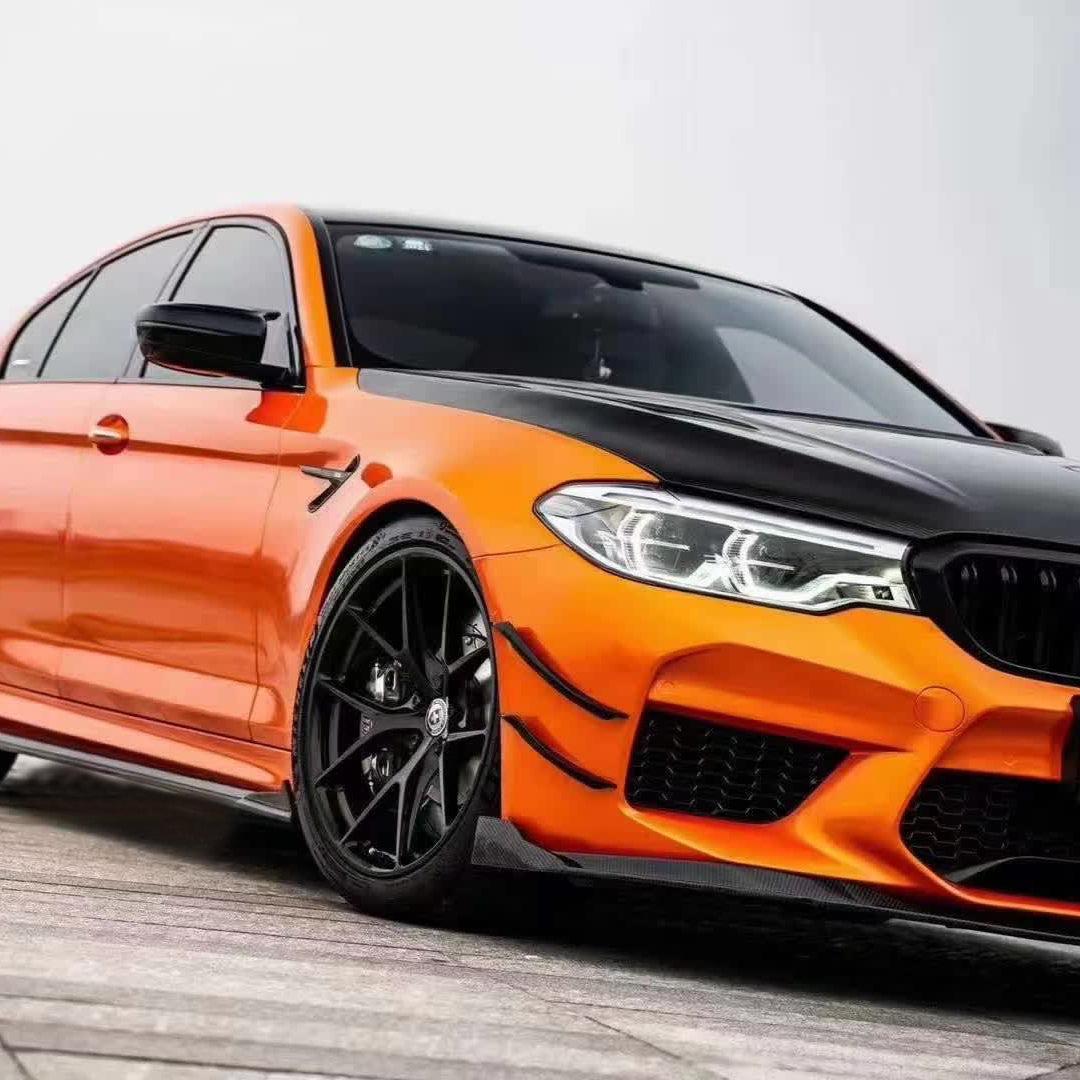BMW M5 F90 DRY CARBON FIBER FRONT WIND KNIVES-DARKTRACE DESIGN-DARKTRACE DESIGN