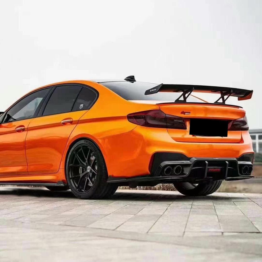 BMW M5 F90 DTD V1 STYLE DRY CARBON FIBER REAR LIP-DARKTRACE DESIGN-DARKTRACE DESIGN