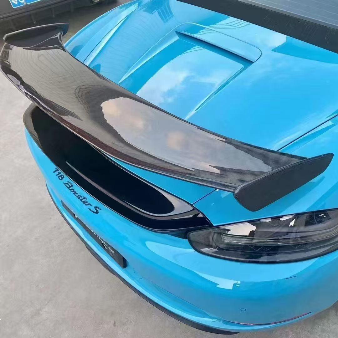 PORSCHE 718 CAYMAN GT4 STYLE DRY CARBON FIBER REAR WING-DARKTRACE DESIGN-DARKTRACE DESIGN