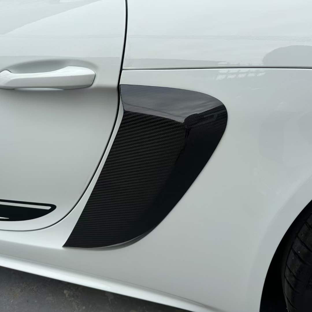 PORSCHE 718 GT4 STYLE DRY CARBON FIBER SIDE VENTS-DARKTRACE DESIGN-DARKTRACE DESIGN