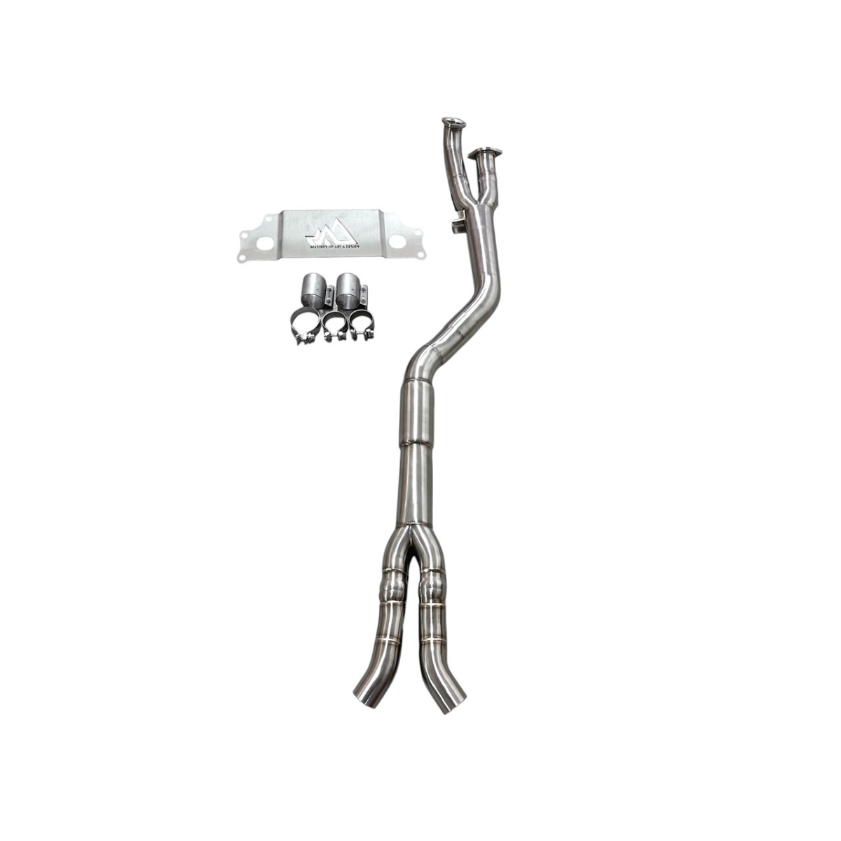 MAD BMW G87 M2 S58 Resonated Single Midpipe_Brace Included_1