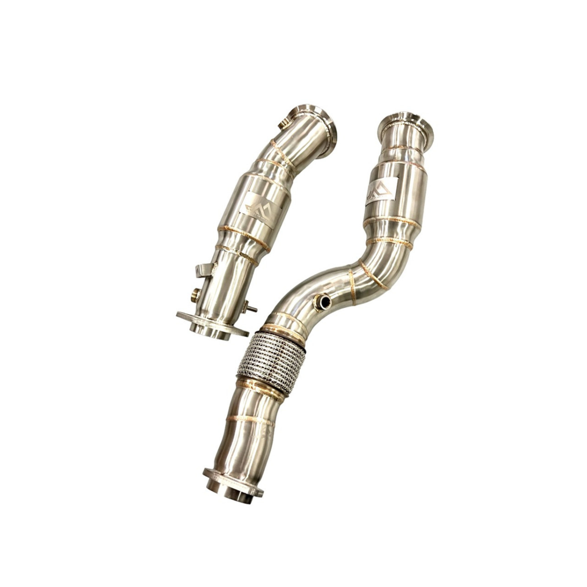 MAD_BMW_M2C_M3_M4_S58_Resonated_Downpipes_W_Flex_Section_2