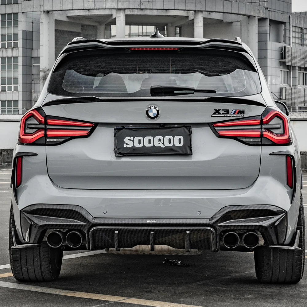 X3m Rear Diffuser SOOQOO BMW X3M F97 LCI Rear Diffuser In Prepreg Carbon Fiber ...