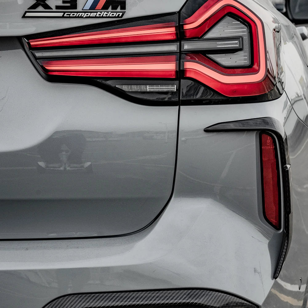 Bmw F97 Rear SOOQOO BMW X3M F97 LCI Rear Bumper Insert In Prepreg Carbon Fiber ...