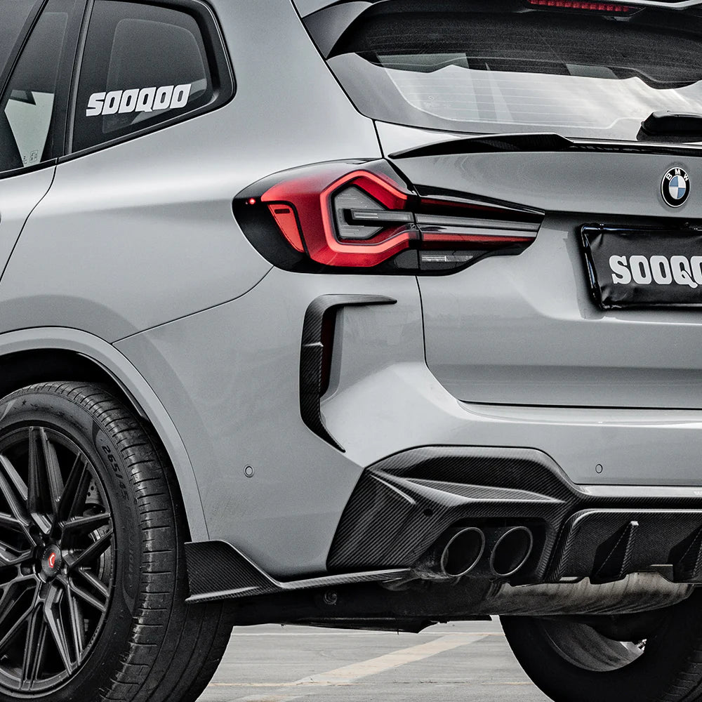 SOOQOO BMW X3M F97 LCI Rear Bumper Insert In Prepreg Carbon Fiber
