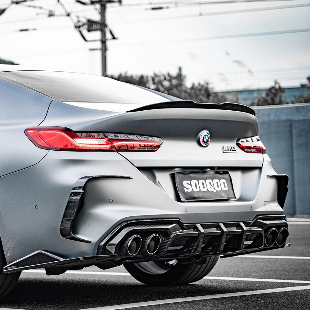 SOOQOO BMW M8 F92 Rear Bumper Insert In Prepreg Carbon Fiber