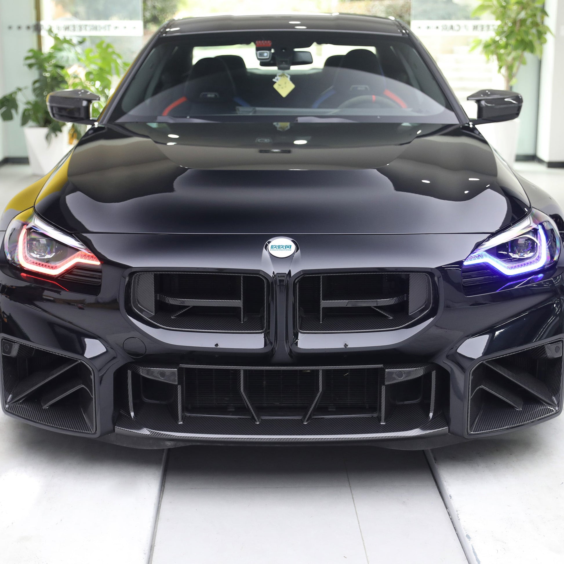 BMW M2 G87 DRY CARBON FIBER DOUBLE BAR FRONT DUCTS-DARKTRACE DESIGN-DARKTRACE DESIGN