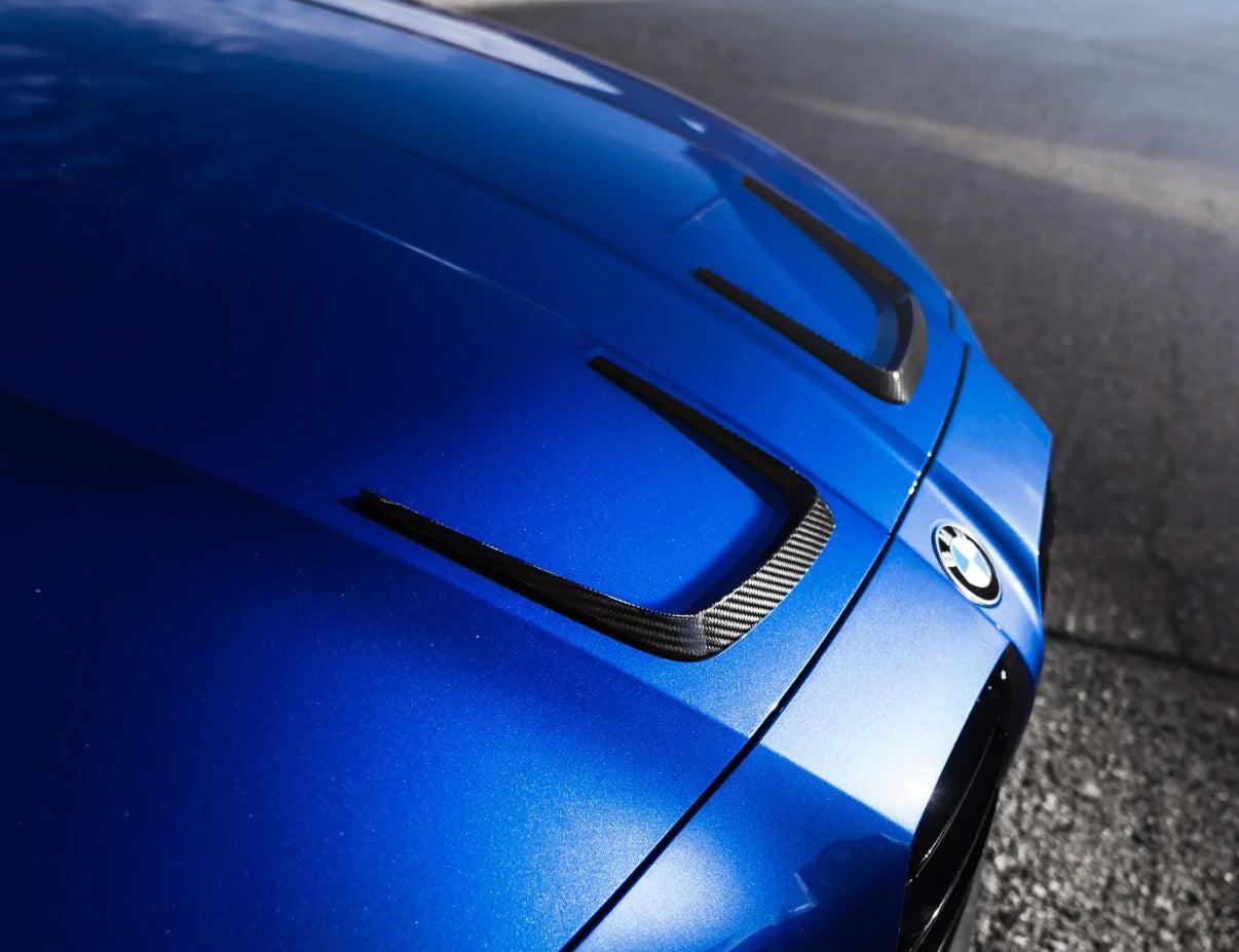 BMW M3/M4 G80/G81/G82/G83 DRY CARBON FIBER HOOD VENT TRIMS-DARKTRACE DESIGN-DARKTRACE DESIGN