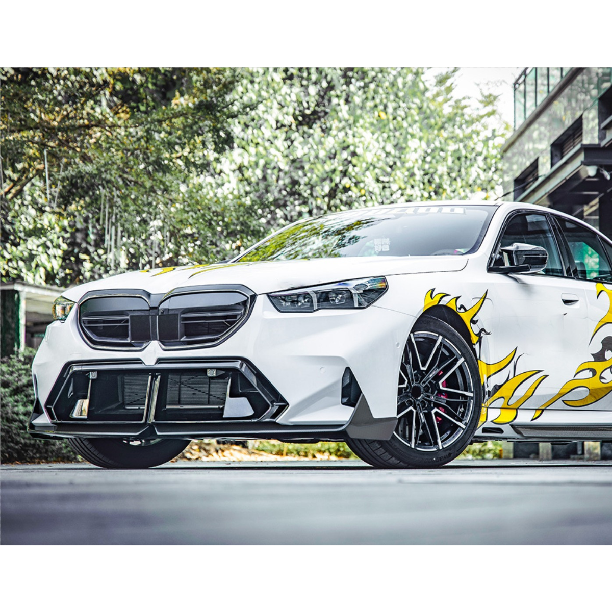 Bmw M5 G90/G99 Dtd V2 Style Dry Carbon Fiber Front Bumper Trim ...