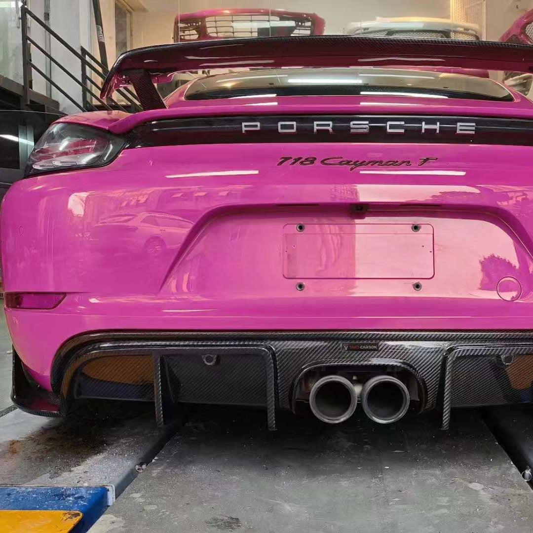 PORSCHE 718 DTD V1 STYLE DRY CARBON FIBER REAR DIFFUSER-DARKTRACE DESIGN-DARKTRACE DESIGN
