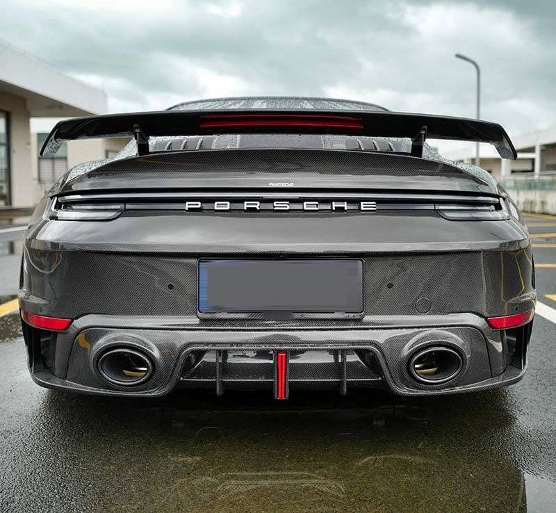 PORSCHE 911 992.1 TURBO S DRY CARBON FIBER REAR BUMPER-DARKTRACE DESIGN-DARKTRACE DESIGN